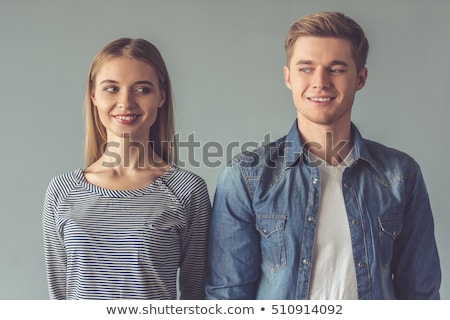 Stock fotó: Handsome Man Looking Shy