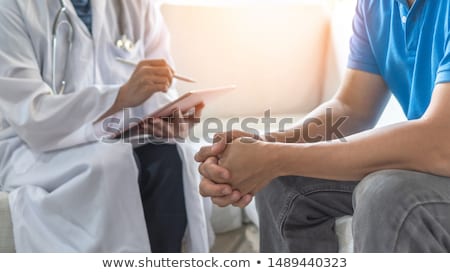 Сток-фото: Psychiatrist Examining A Male Patient