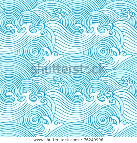 Zdjęcia stock: Japanese Seamless Ocean Wave Pattern