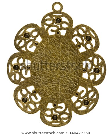Reverse Side Of Brass Pendant Stockfoto © Taigi