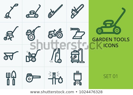 Сток-фото: Flat Icons For Gardening Tools