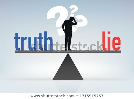 Сток-фото: Choosing Between Truth And Lies