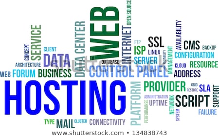 Stock foto: Word Cloud - Web Hosting