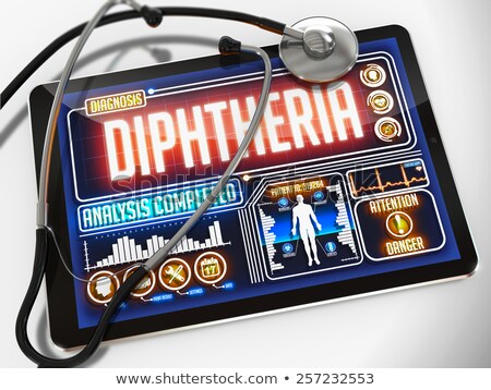 Stock photo: Diphtheria On The Display Of Medical Tablet