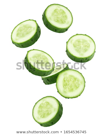 Foto stock: Fresh Sliced Cucumber