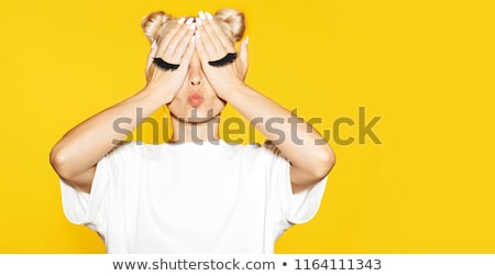 Stock photo: Blond Woman With Fake Eyelashes