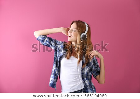 Stok fotoğraf: Dance With Headphones Practices To Music