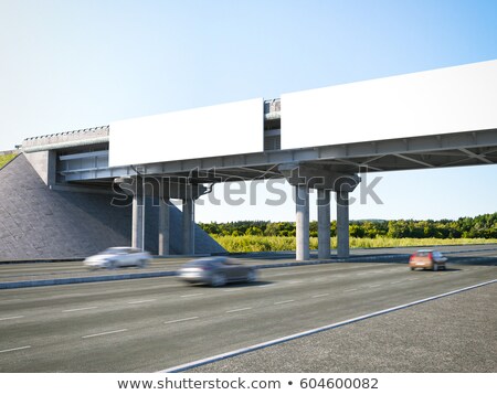 Stock foto: Two Highway Billboards 3d Rendering