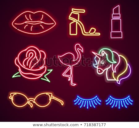 Stock photo: Girl Fashion Neon Sign