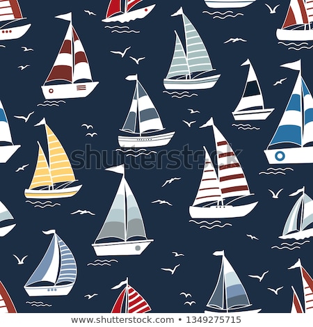 Сток-фото: Ships And Yachts Pattern