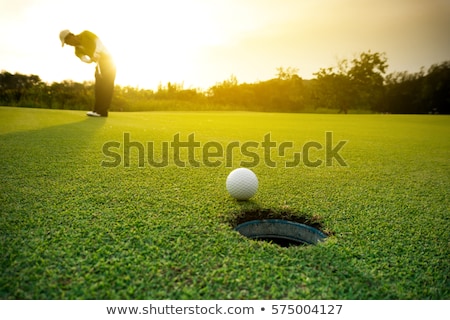 ストックフォト: Golf Course With Club And Balls