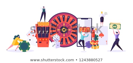 Stockfoto: Roulette Fortune Wheel Gambling Woman Character