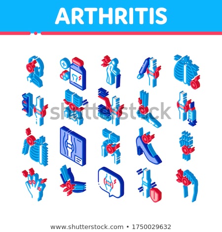 Arthritis Disease Isometric Icons Set Vector Foto stock © pikepicture