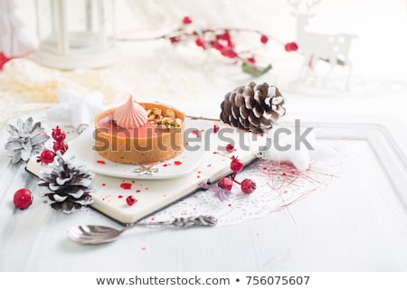 Stock foto: Decorated Christmass Dish With Fruits And Sweet