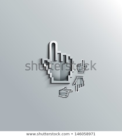Stockfoto: Abstract 3d Hand Cursor Icon