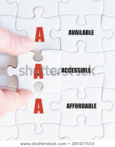 Foto d'archivio: Acronym Of Aaa For Available Accessible And Affordable