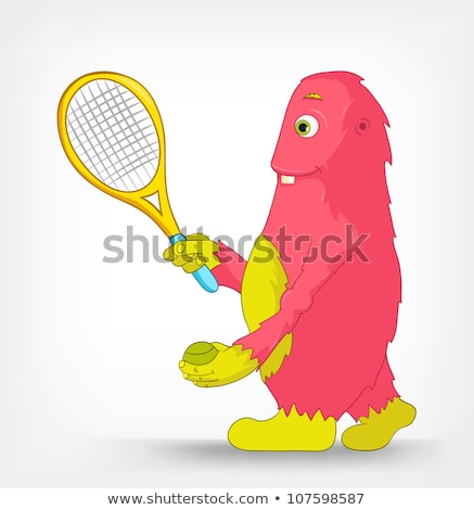 Stockfoto: Funny Monster Tennis