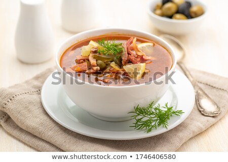 Stock photo: Soup Solyanka Closeup