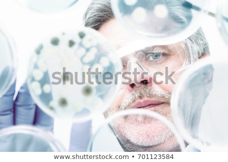 Stock photo: Senior Life Science Researcher Grafting Bacteria