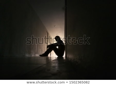 Zdjęcia stock: Depressive Man Is Crying