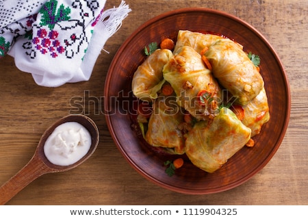 Сток-фото: Cabbage Cooked With Meat