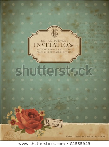 Сток-фото: Vector Rose Background Retro Vintage Style