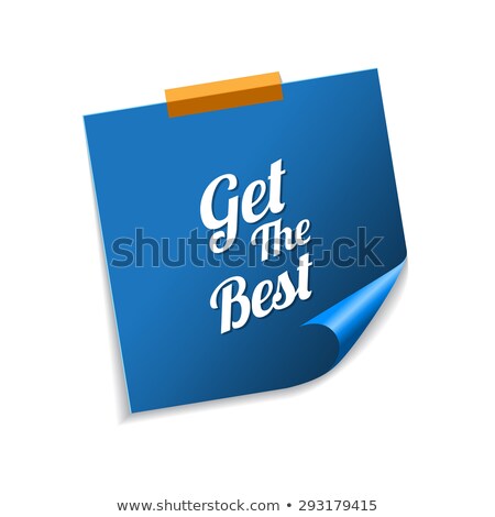 Foto stock: Get The Best Blue Sticky Notes Vector Icon Design
