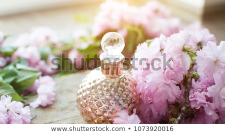 Zdjęcia stock: The Arabian Woman With Bottle Of Perfume Isolated On White