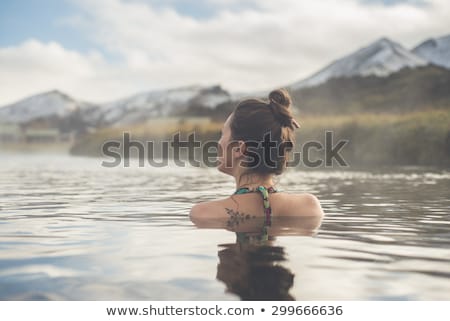 Stock fotó: Tattooed Girl Relaxing In Bath