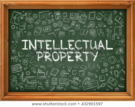 Zdjęcia stock: Intellectual Property Handwritten On Chalkboard