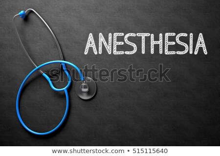 Сток-фото: Anesthesia Concept On Chalkboard 3d Illustration