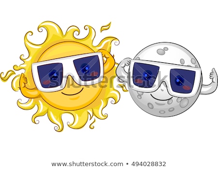 Foto d'archivio: Mascot Sun Moon Solar Eclipse Glasses