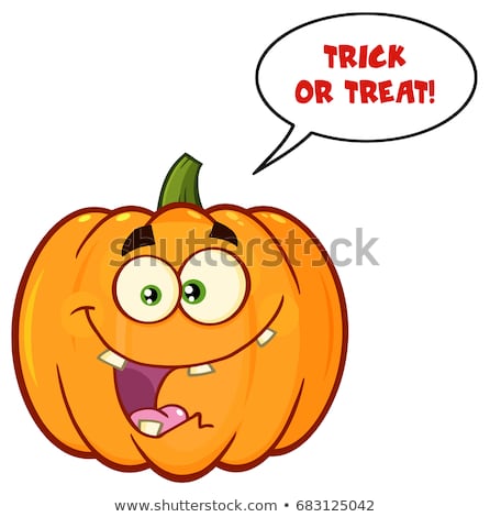 Crazy Orange Pumpkin Vegetables Cartoon Emoji Face Character With Expression Stock foto © HitToon