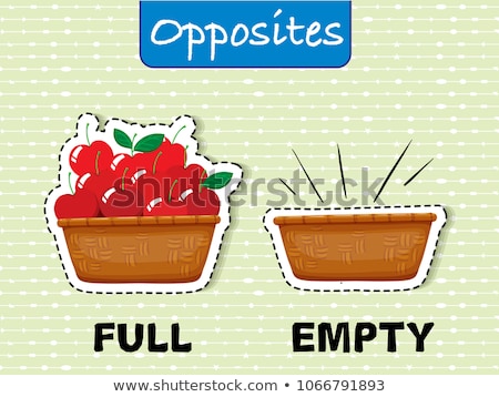 Foto stock: Opposite English Words On Green Background