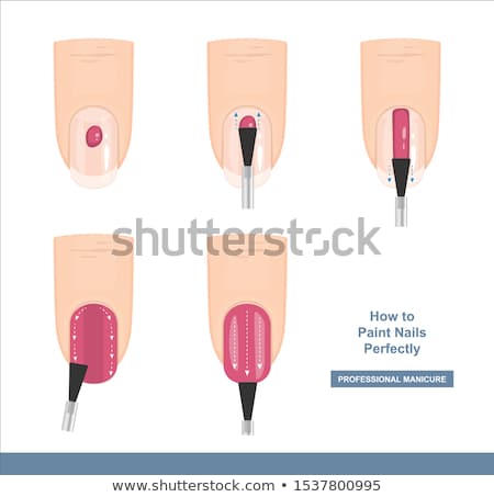 Сток-фото: Nails Service Polish Gel Vector Illustration