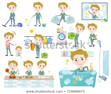 Stock photo: Blond Hair Businessman Whitehousekeeping