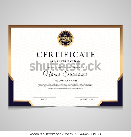 Stockfoto: Modern Certificate Of Appreciate Template