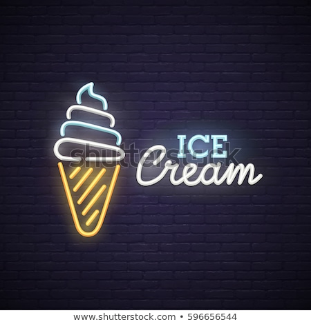 [[stock_photo]]: Ice Cream Neon Advertising Sign