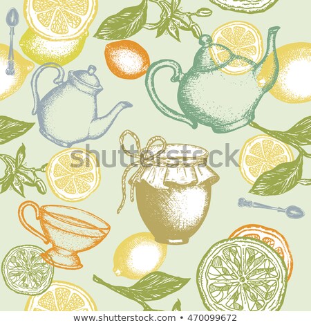 Foto stock: Tea Time Pattern