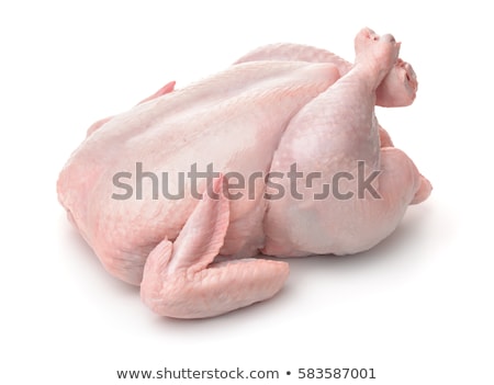 Foto stock: Whole Raw Chicken With Ingredients Cooking Background