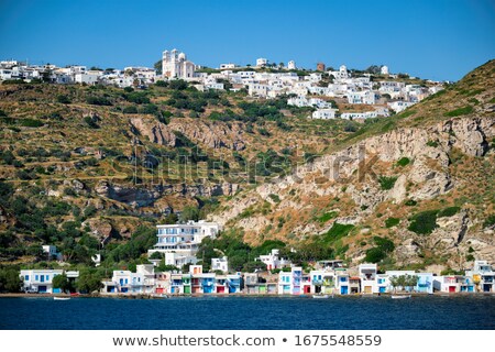 Сток-фото: Klima And Plaka Villages On Milos Island Greece