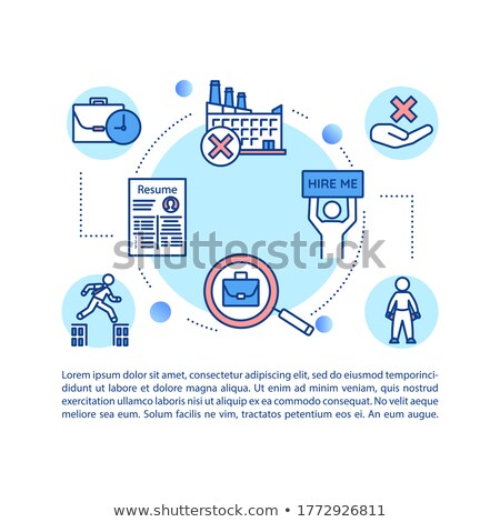 Foto stock: Unemployment Types Concept Icon With Text
