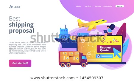 Stock foto: Freight Quote Request Concept Landing Page