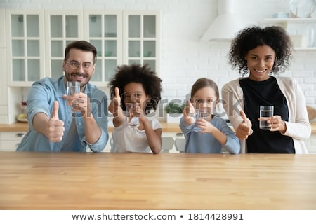 Zdjęcia stock: Portrait Of Happy Calm European Family