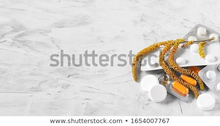 Stock fotó: Colorful Medicine Tablets On White Background