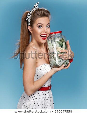 Foto stock: Woman Holding Her Retirement Account