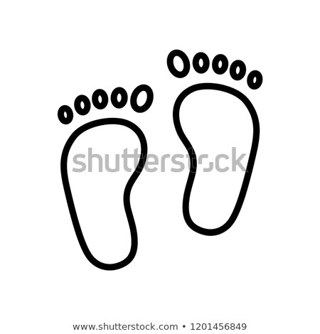 Foto stock: Baby Feet Clean Black Icon