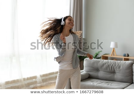 Stock fotó: Young Woman Dancer Jumping