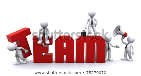 Foto stock: 3d Small People - Big Megaphone