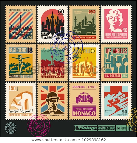 Stok fotoğraf: Eiffel Tower France Postage Stamp